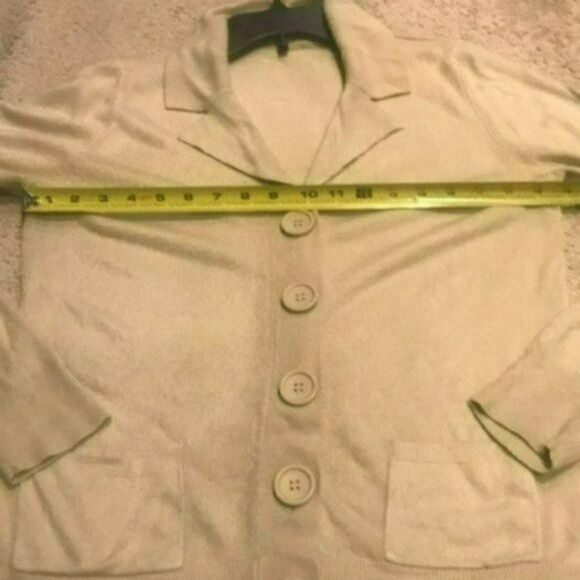 💙BHS Cream Button-up cardigan Women's Size 10 - Picture 9 of 10
